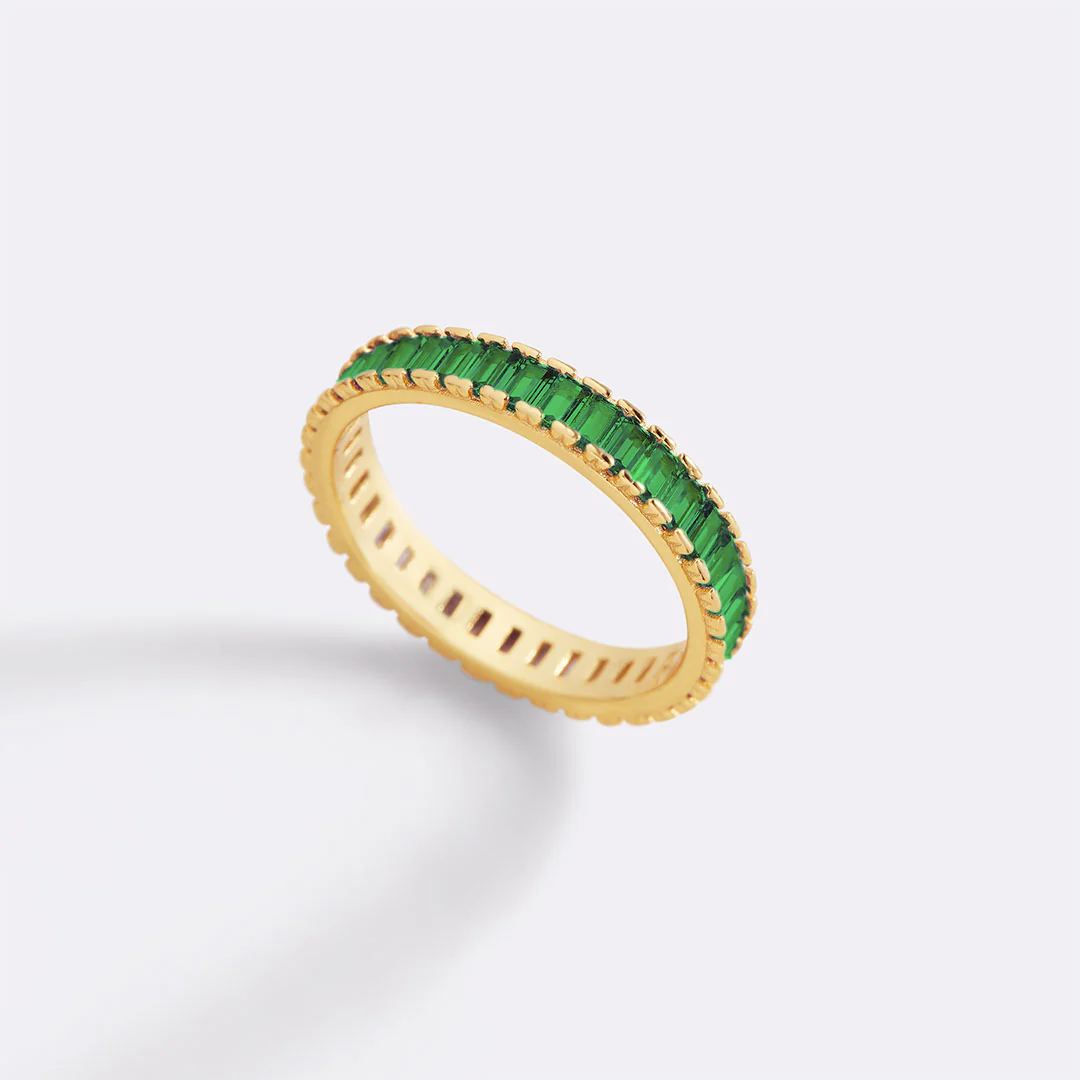 Baguette Birthstone Eternity Band