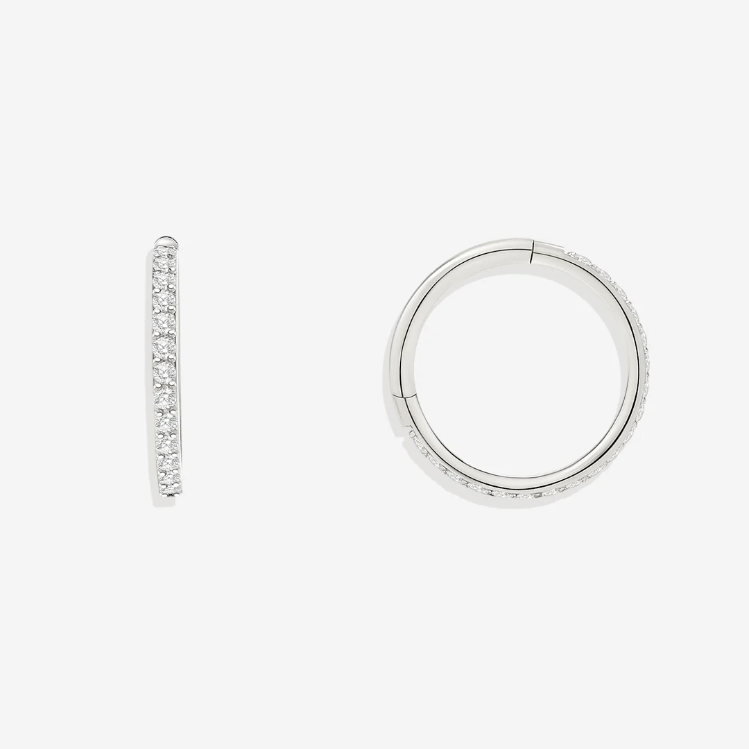 Eternity Crystal Cartilage Hoop Earrings | 16g