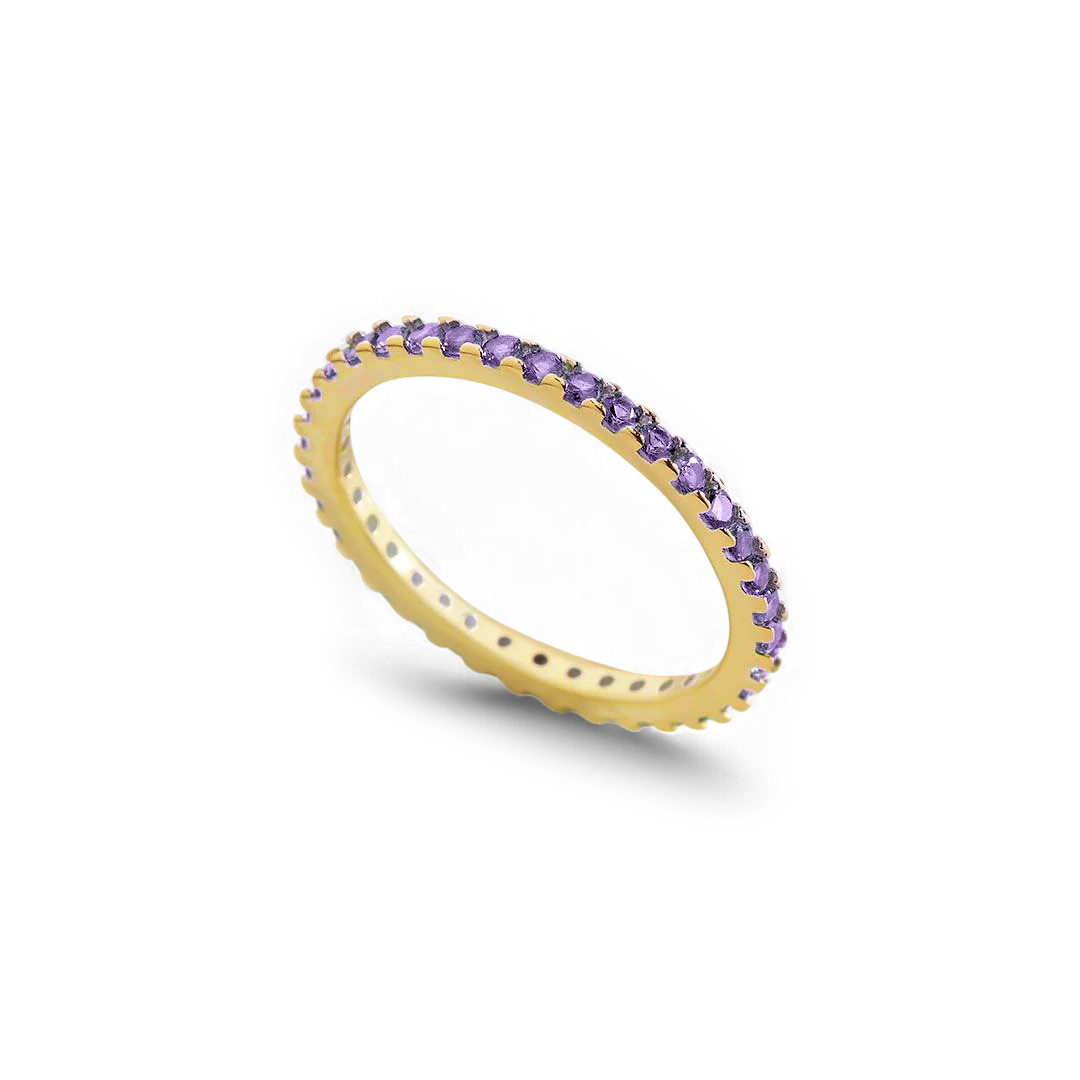 Febuary Birthstone Eternity Stacking Ring