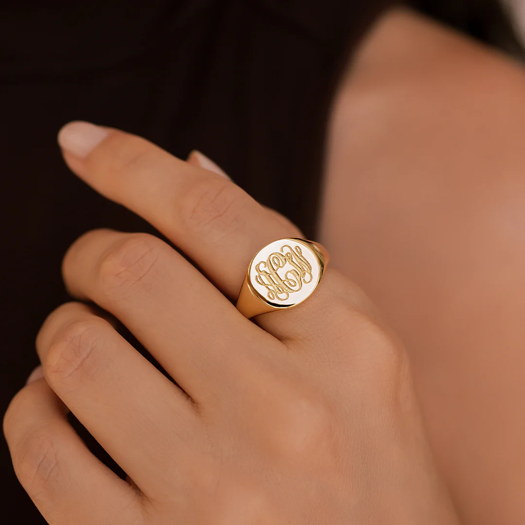 Eternity Monogram Signet Ring