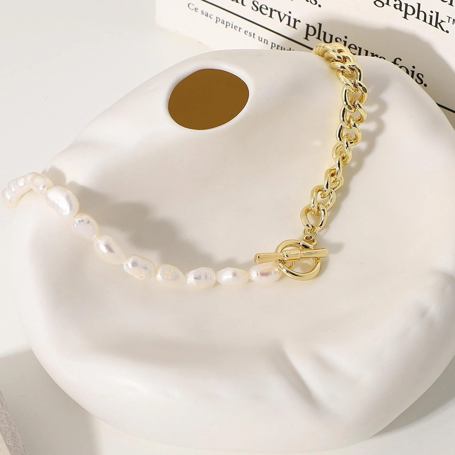 Half Chain Pearl Necklace