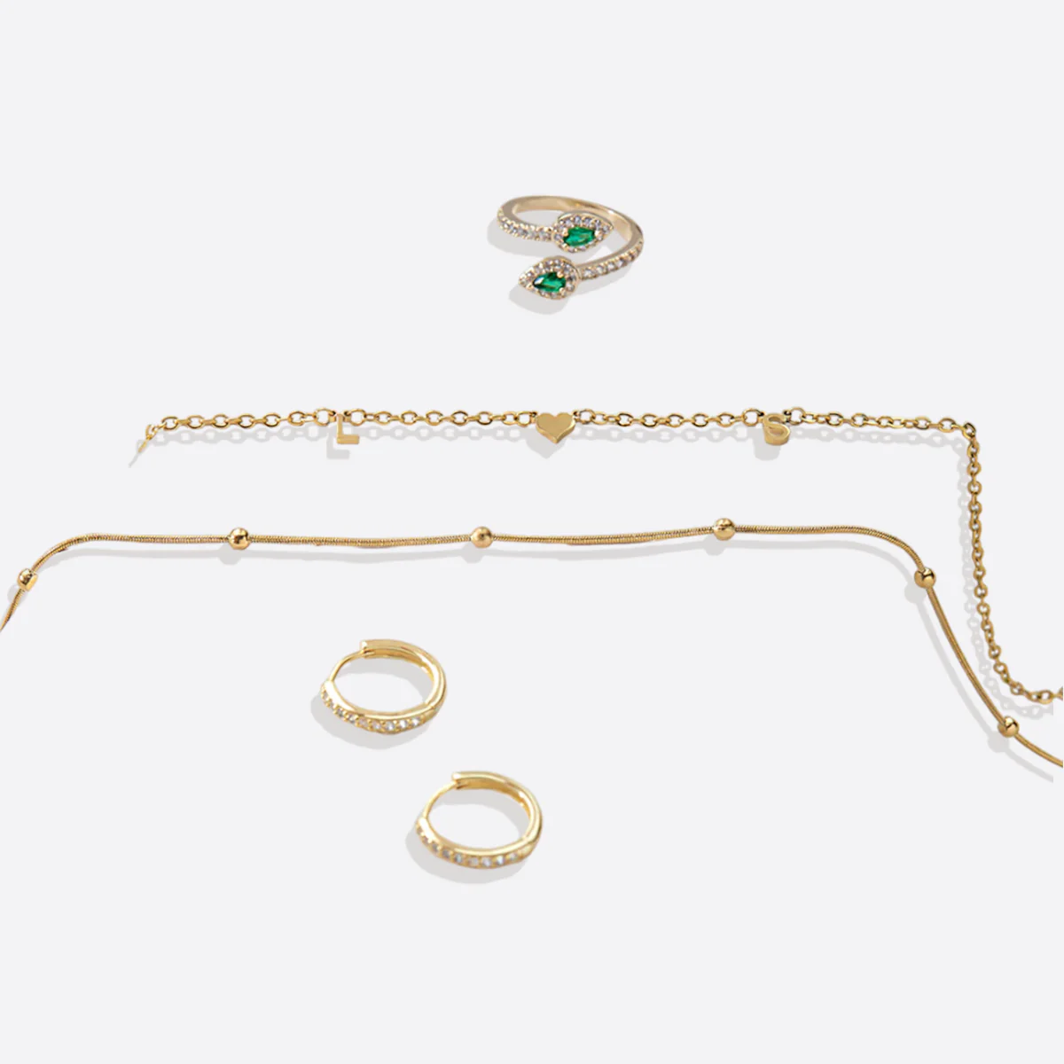 Pave Huggie Hoop Earrings