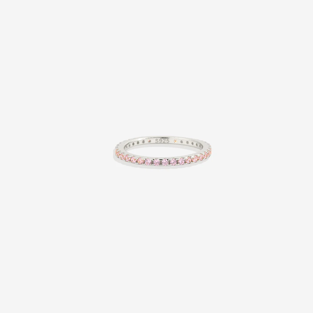 October Birthstone Eternity Stacking Ring