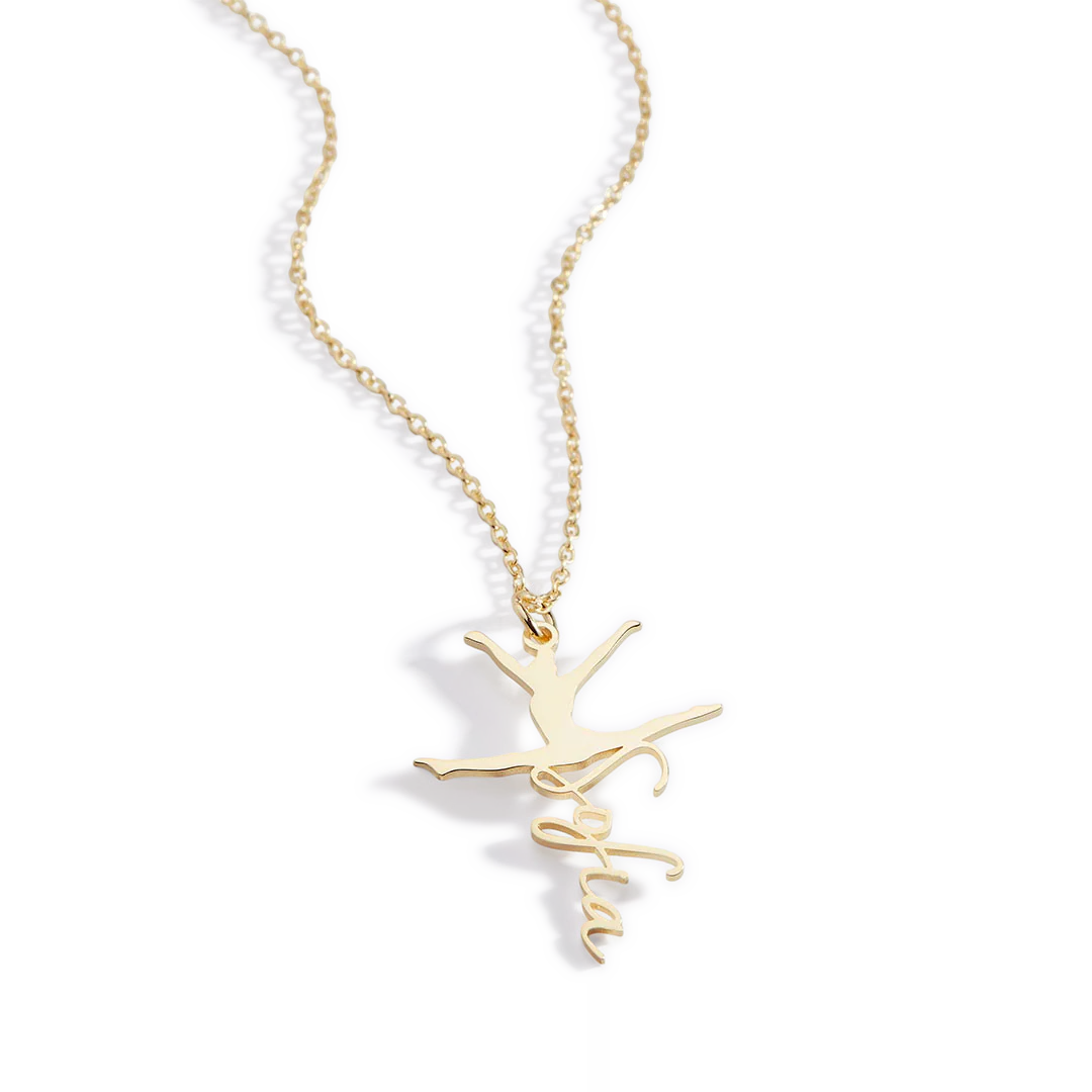 Custom Gymnast Name Pendant