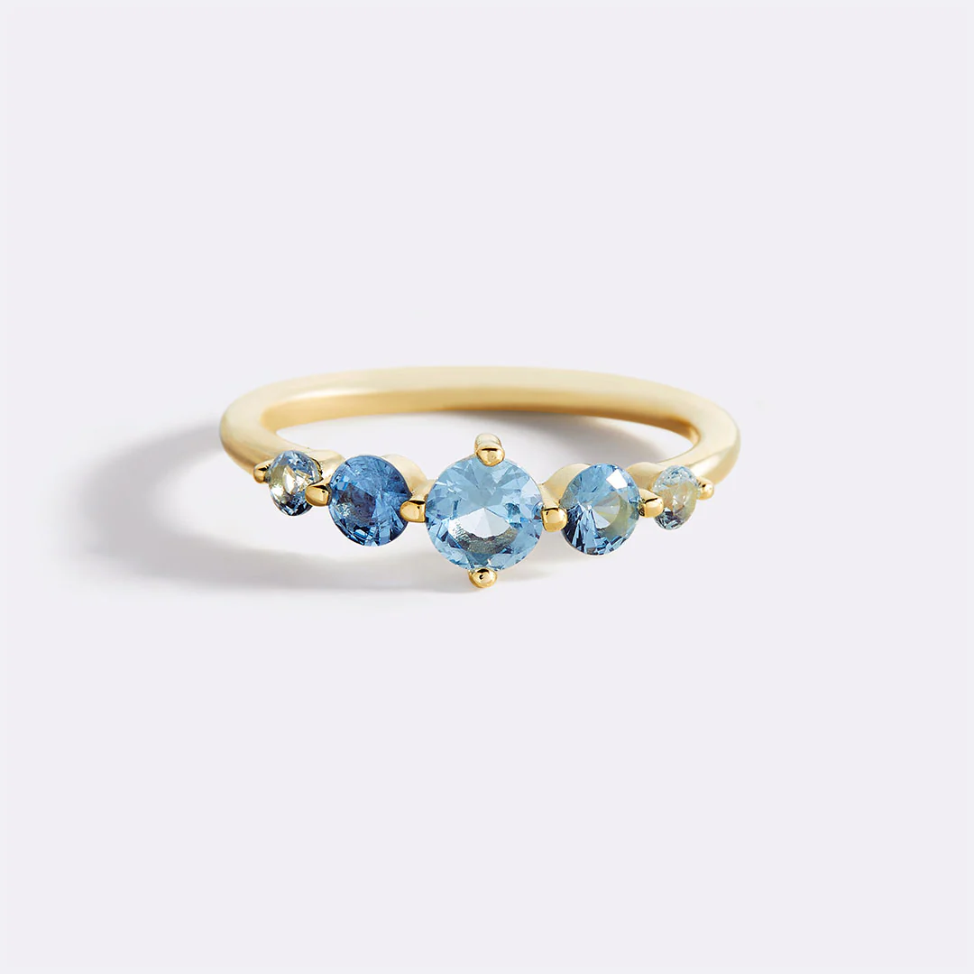 Five Stone Statement Birthstone Ring