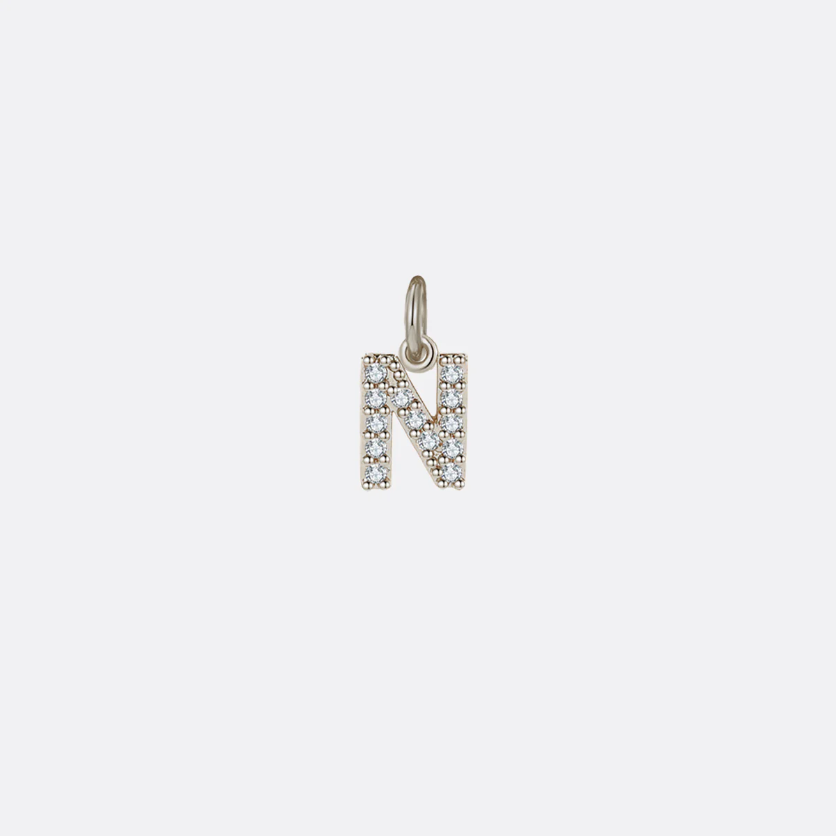Dainty Pave Initial Charm