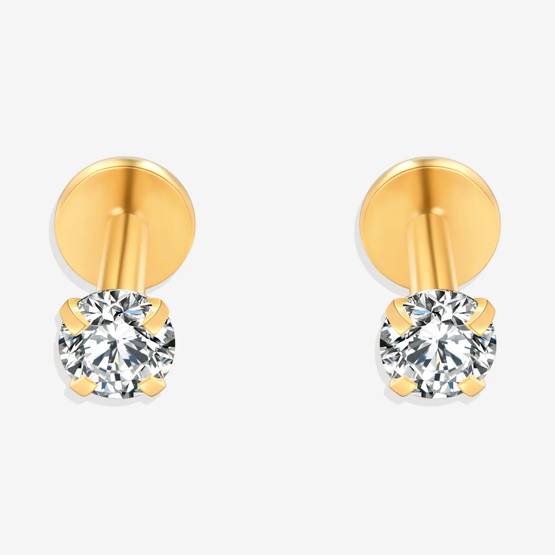 Crystal Sleeper Flatback Studs | 18g