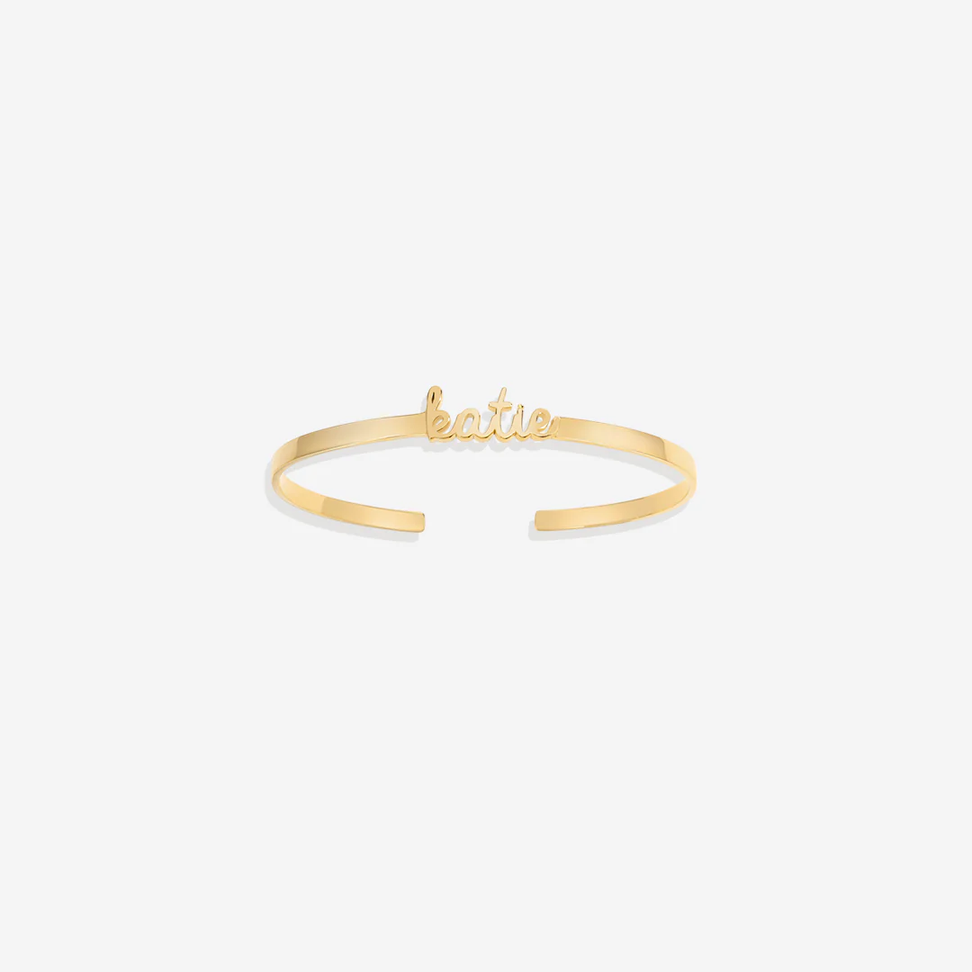 Dainty Name Cuff Bracelet