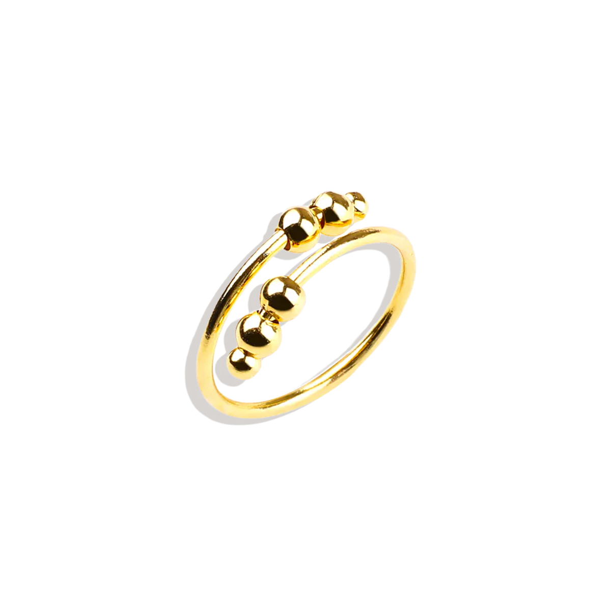 Adjustable Beaded Fidget Ring