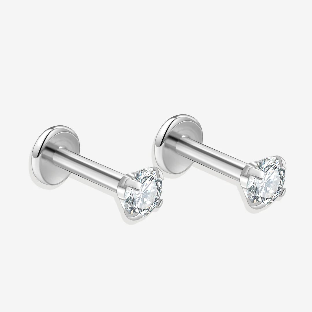Crystal Sleeper Flatback Studs | 18g