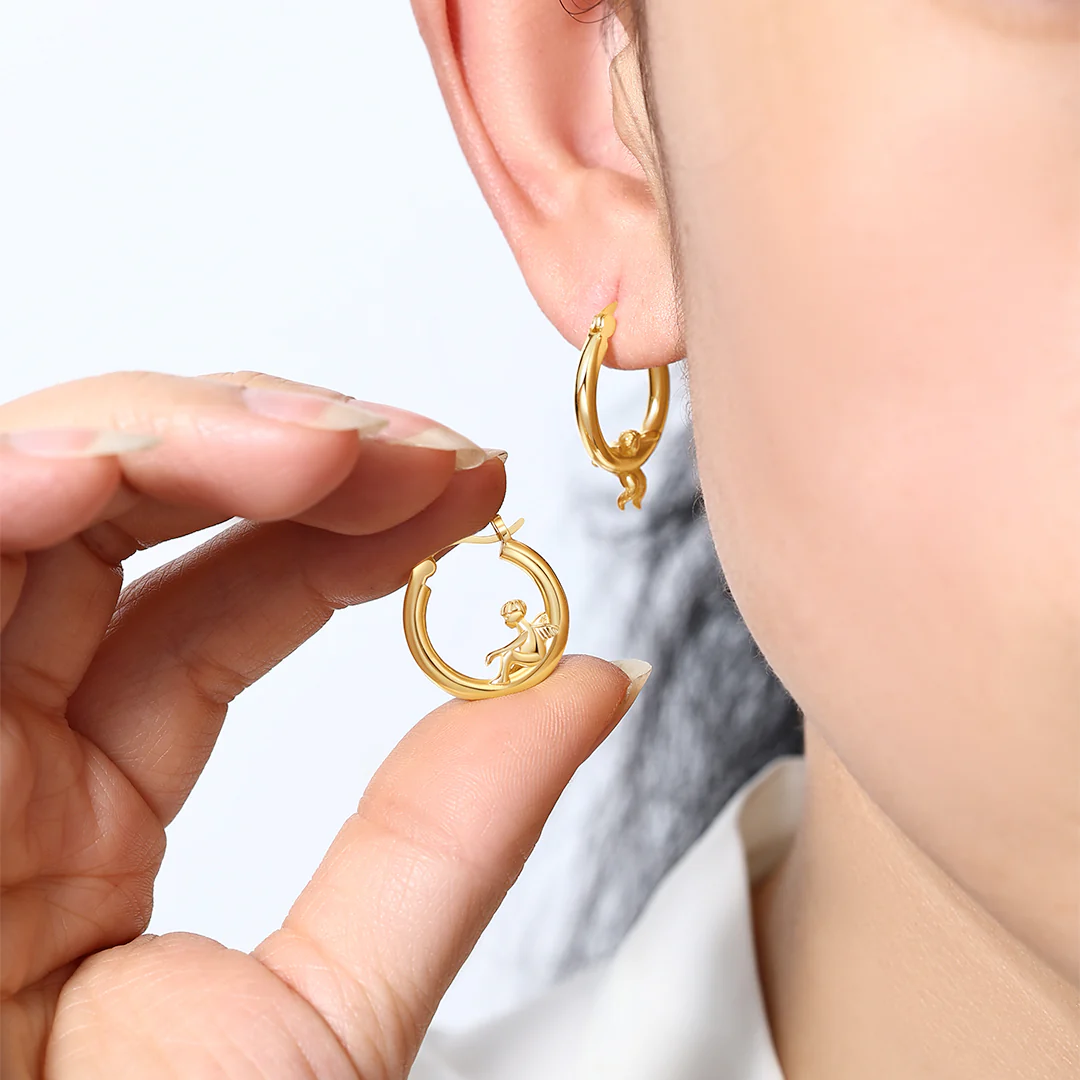Cherub Gold Hoops