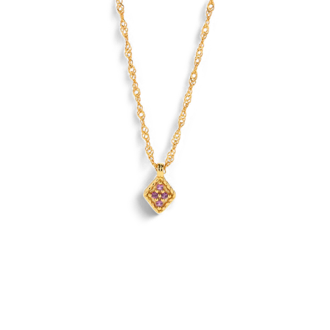 Dainty Birthstone Kite Necklace