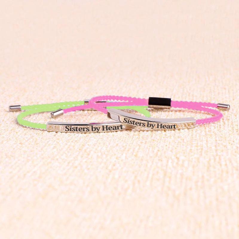 Not Sisters By Blood But Sisters By Heart Inspire Bracelet