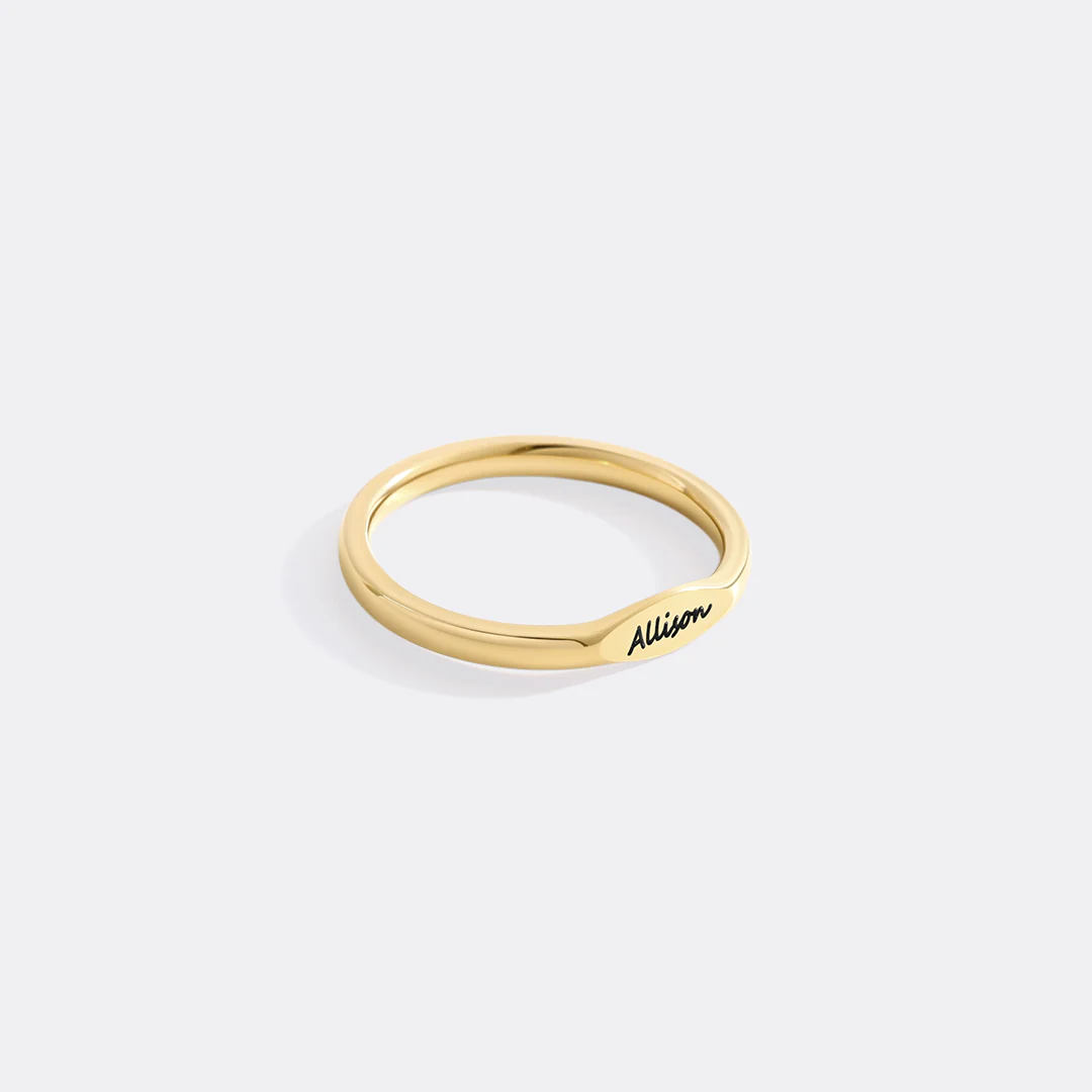Skinny Name Ring