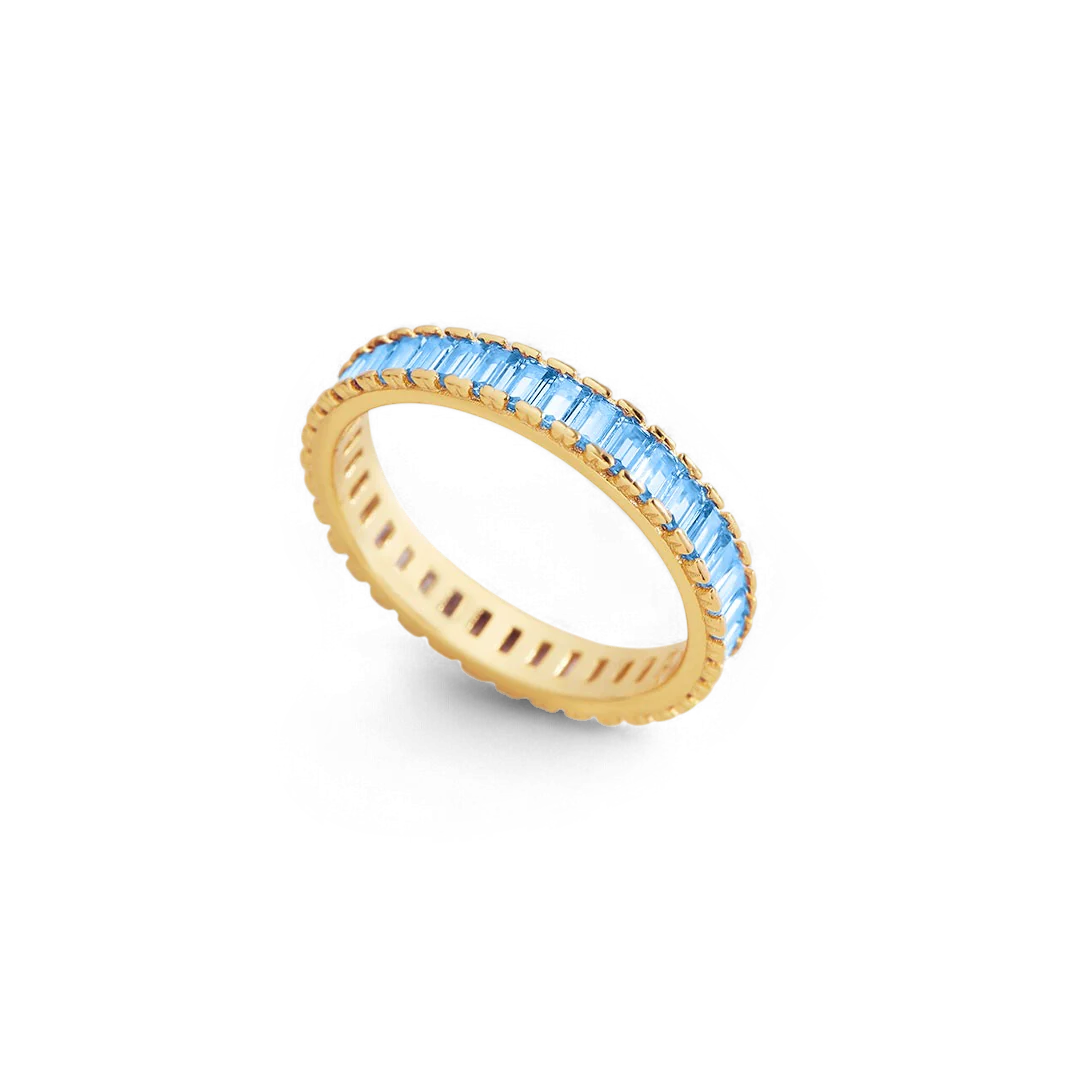 Baguette Birthstone Eternity Band
