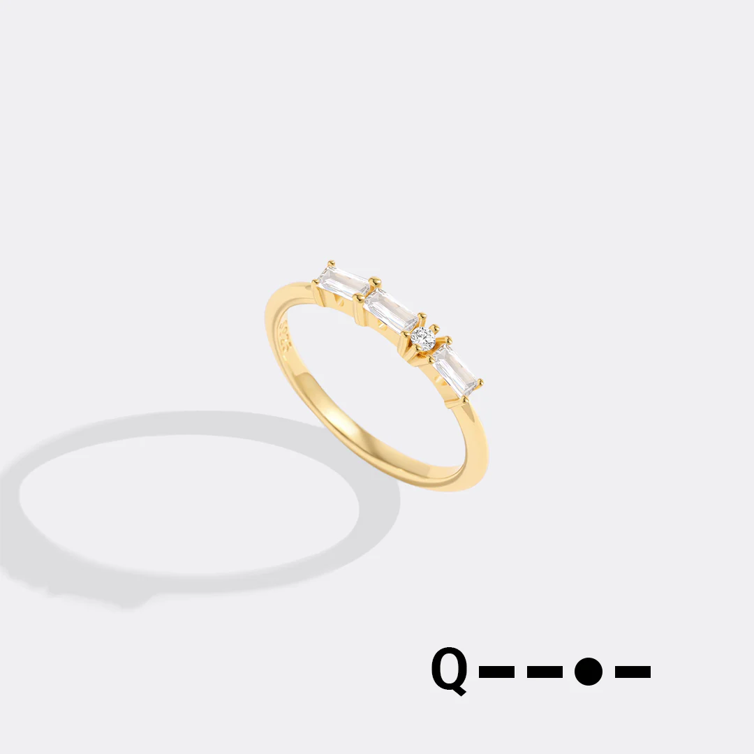 Dainty Personalized Morse Code Ring Size 12