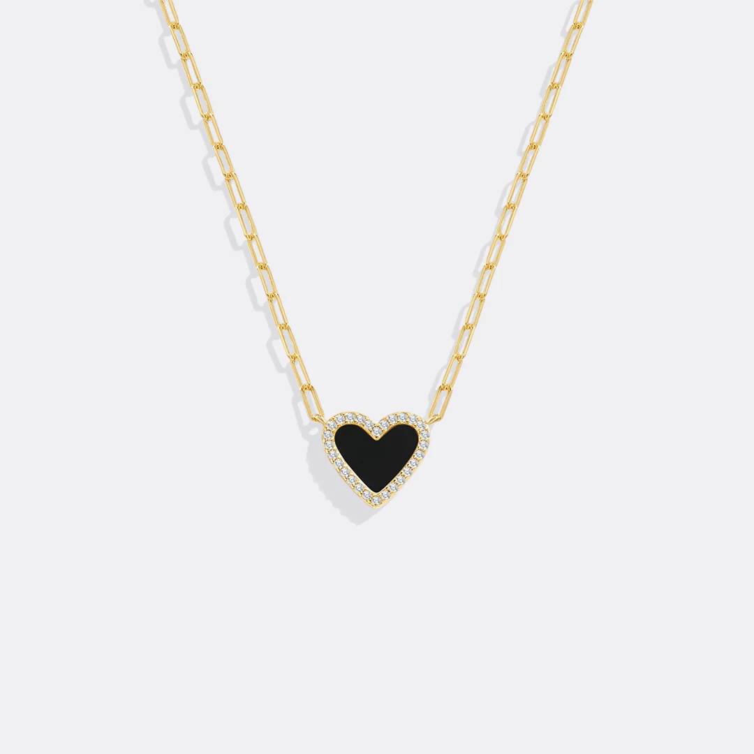 Dainty Heart Paperclip Necklace