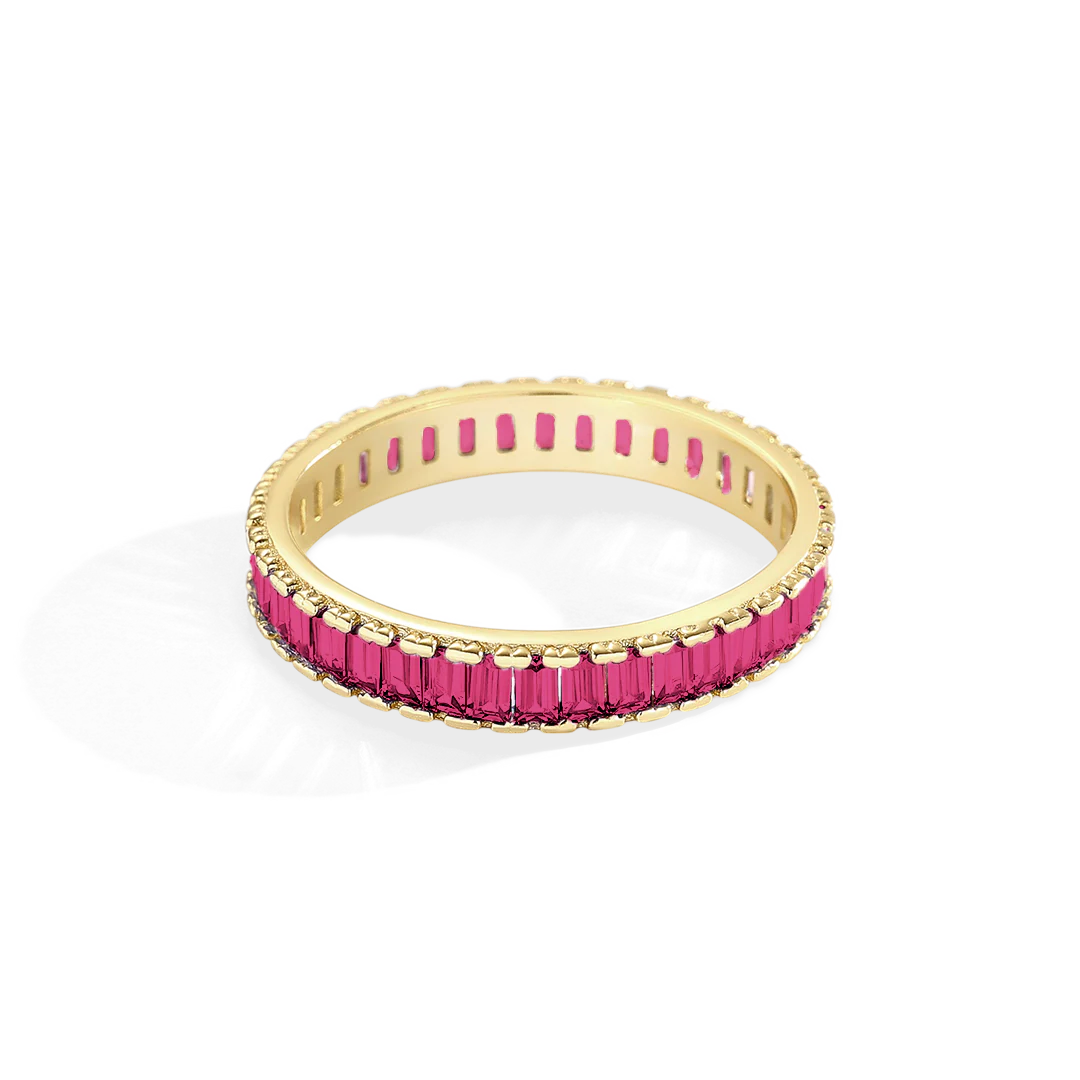 Baguette Birthstone Eternity Band