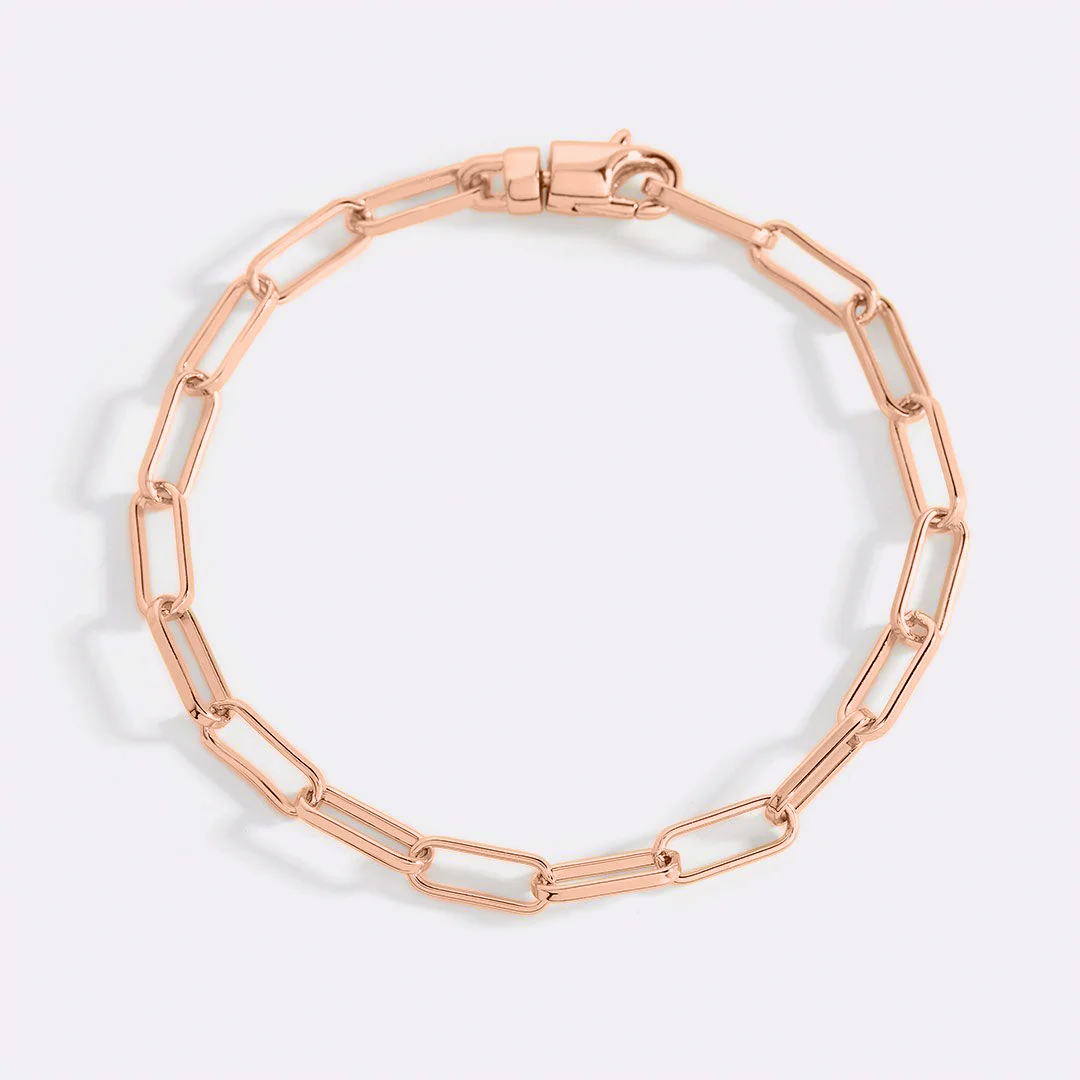 Open Link Paperclip Chain Bracelet