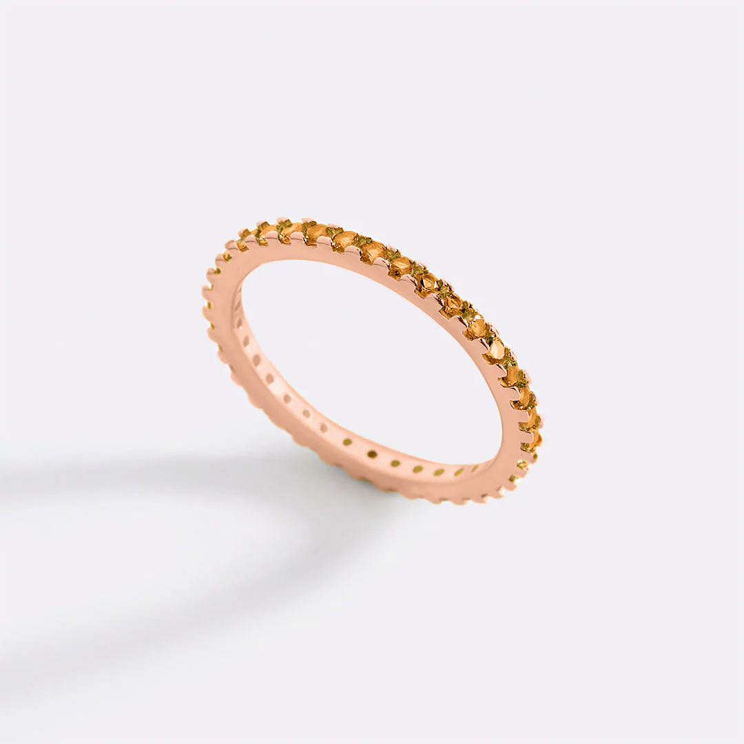 November Birthstone Eternity Stacking Ring