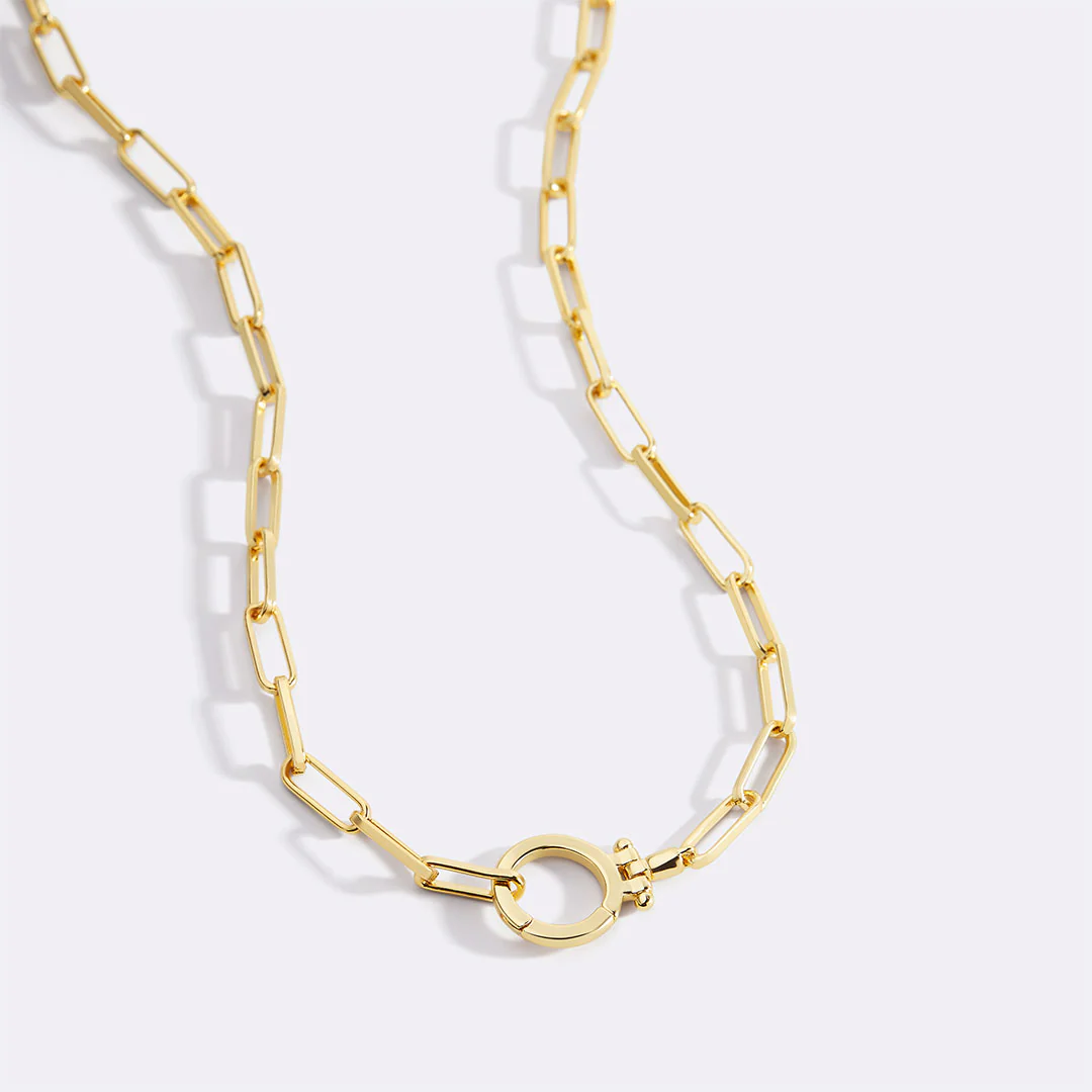 Mint Paperclip Necklace