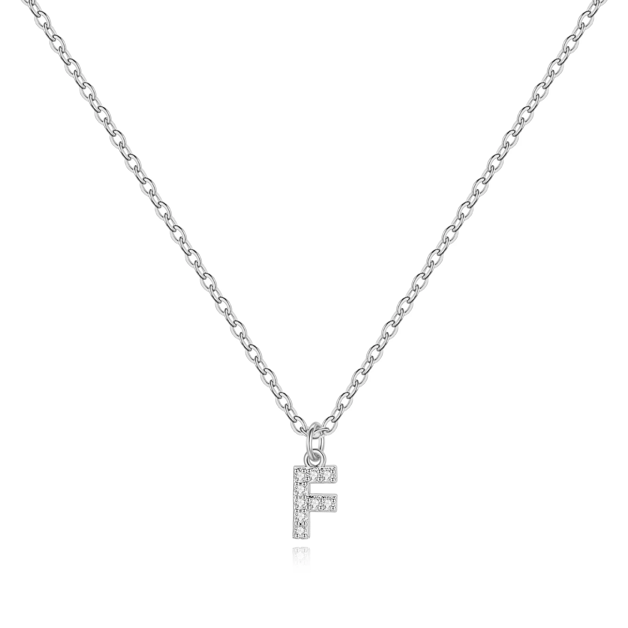 Pavé Uppercase Initial Necklace