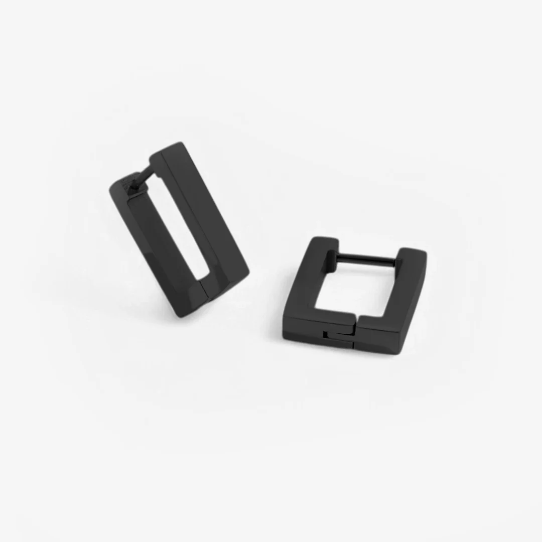 Chunky Square Huggie Earrings