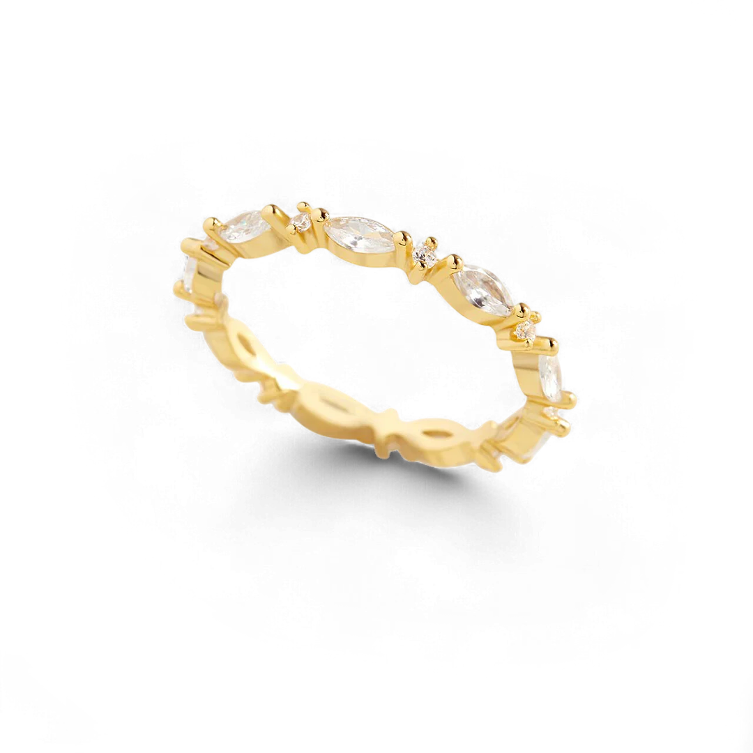 Marquis Gemstone Stacking Ring