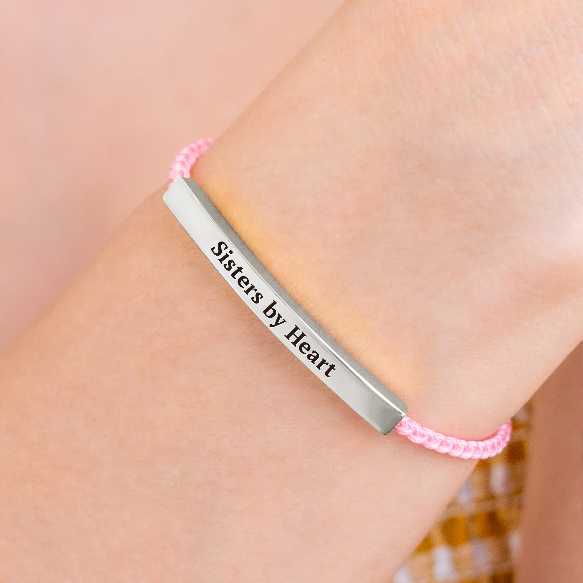 Not Sisters By Blood But Sisters By Heart Inspire Bracelet