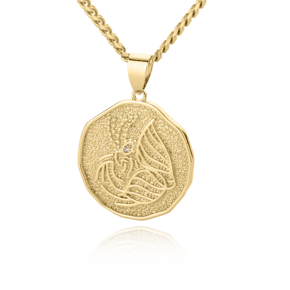 Astrological Sign Coin Pendant Necklace
