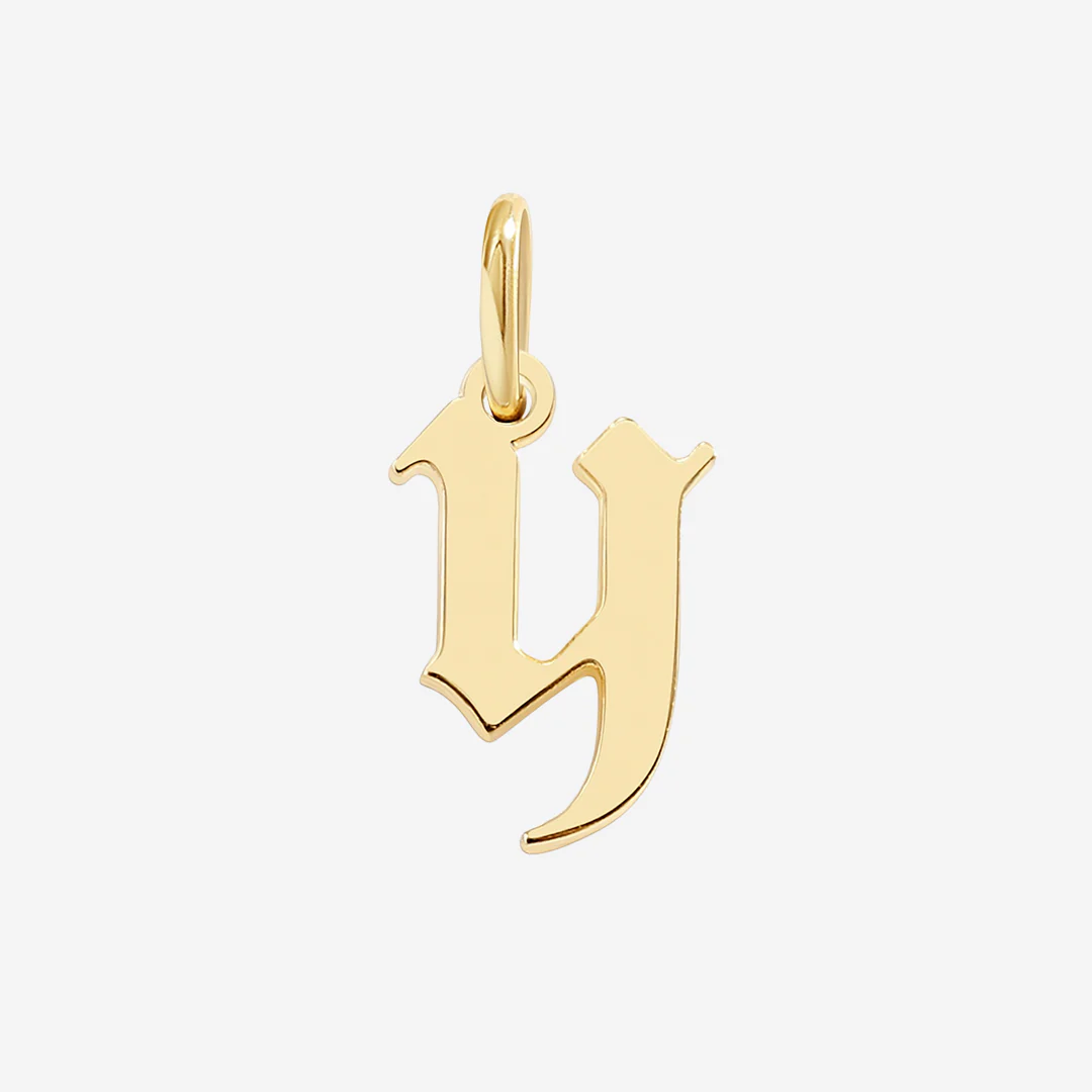 Old English Letter Charm