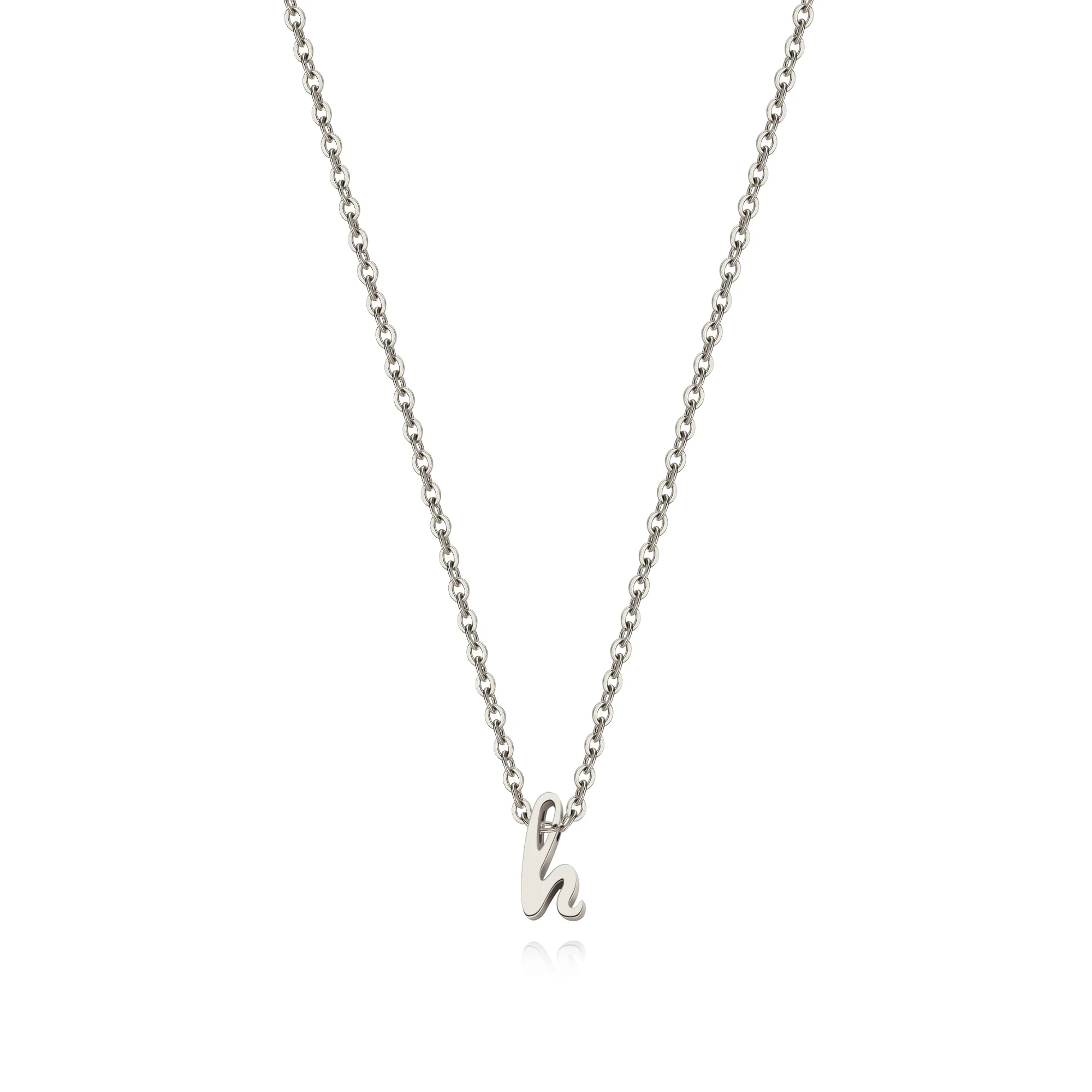 Tiny Script Initial Necklace