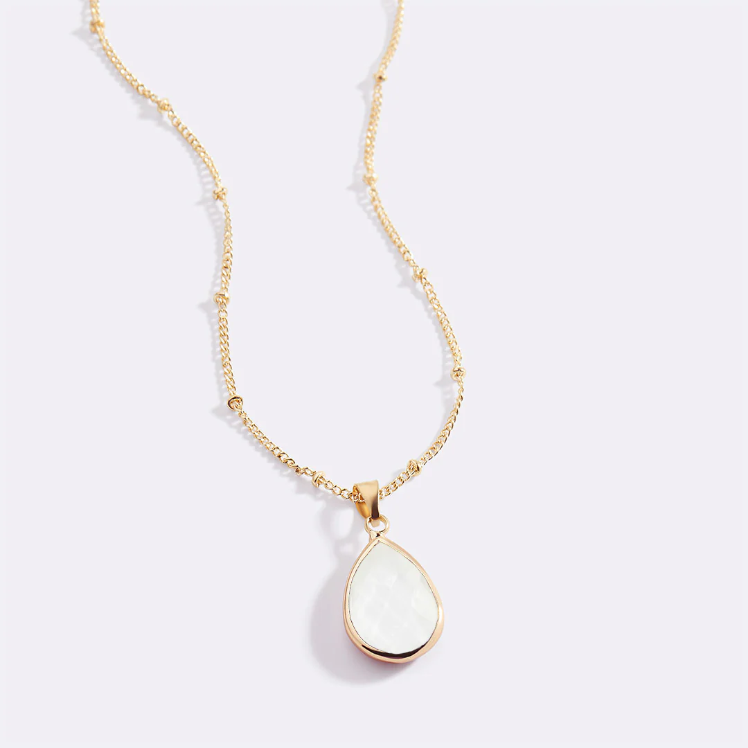 Birthstone Drop Pendant Necklace