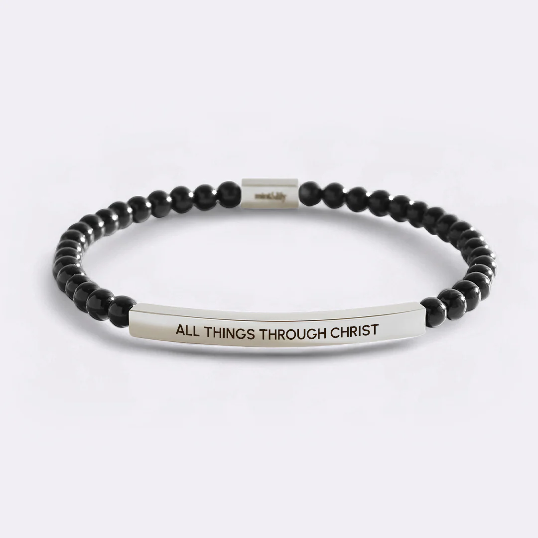 All Things Through Christ Beaded Inspire Bracelet