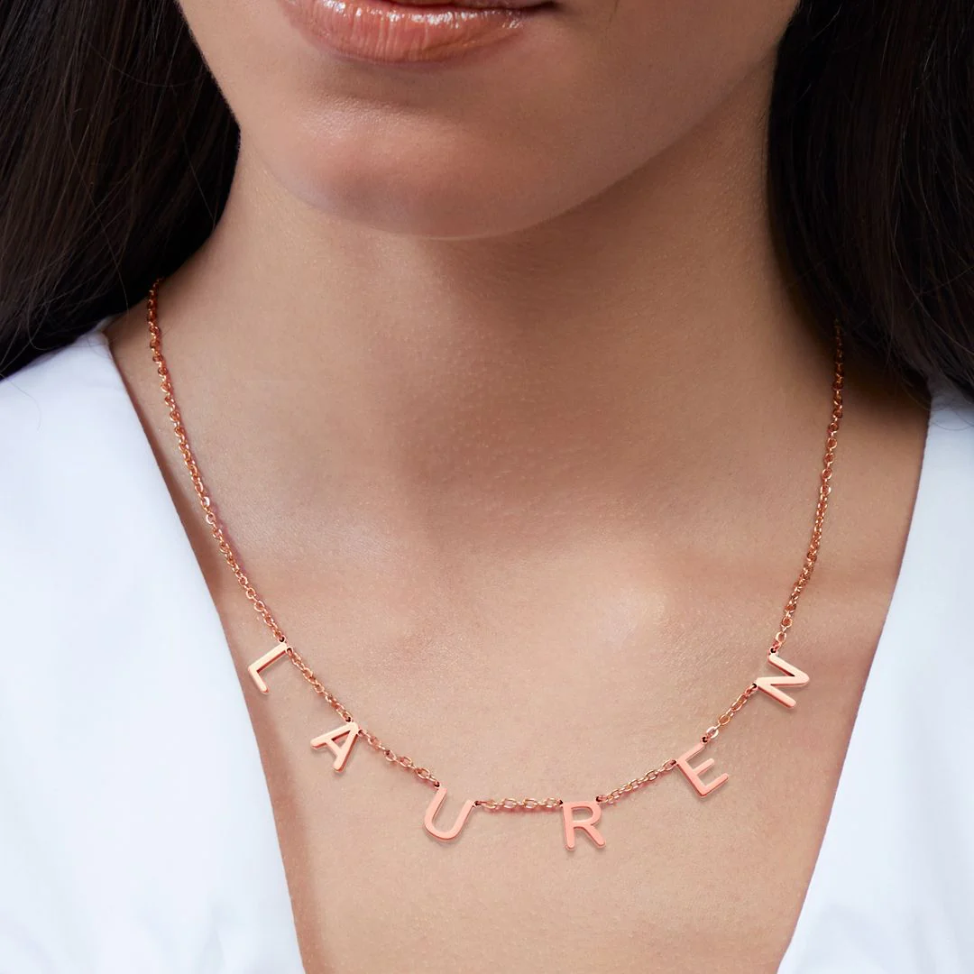 Custom Letter Name Necklace