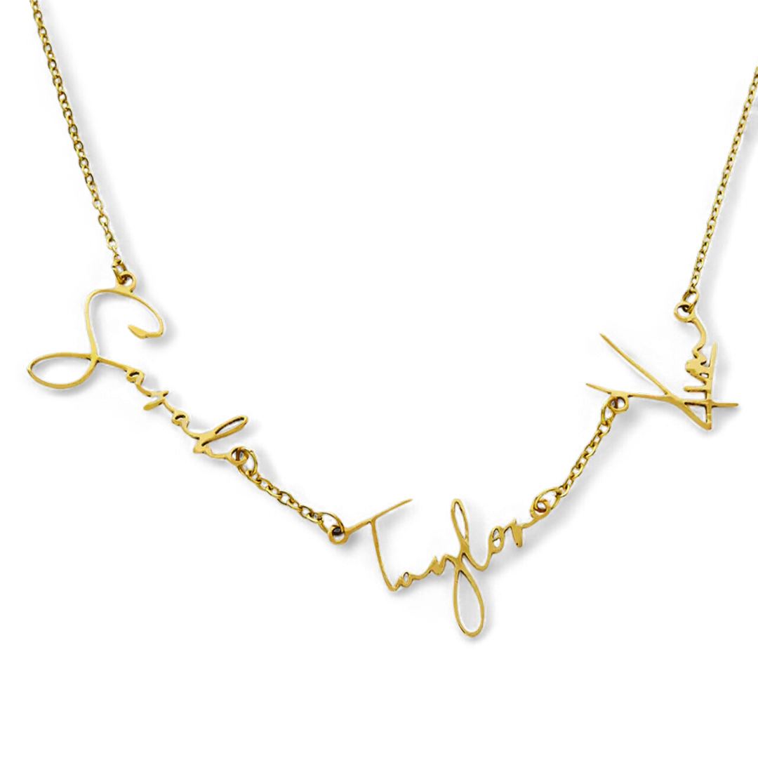 Monroe Triple Name Necklace