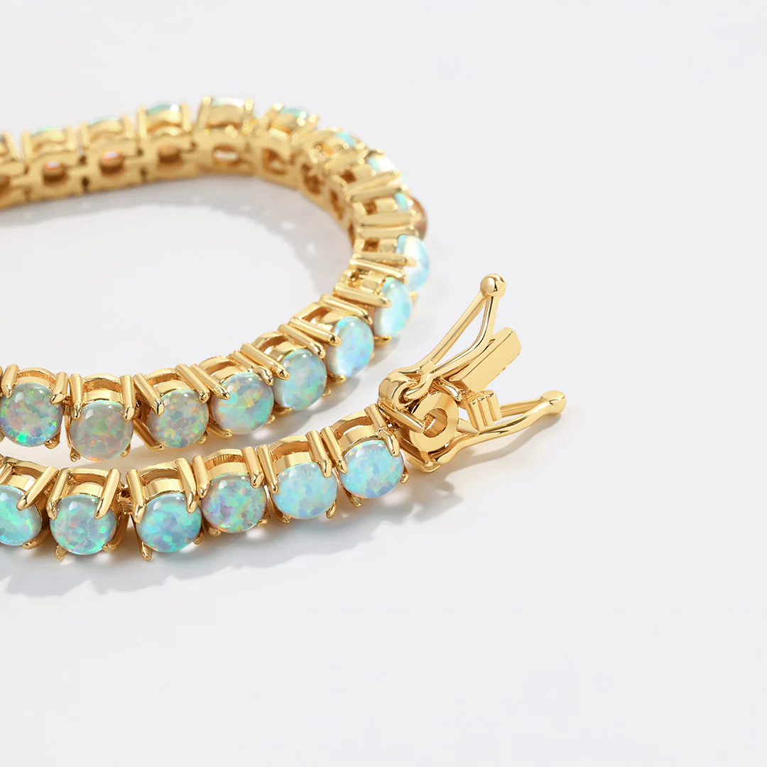 Blue Opal Tennis Bracelet