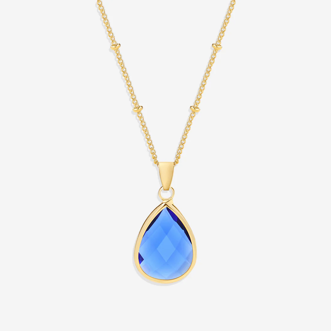 Birthstone Drop Pendant Necklace