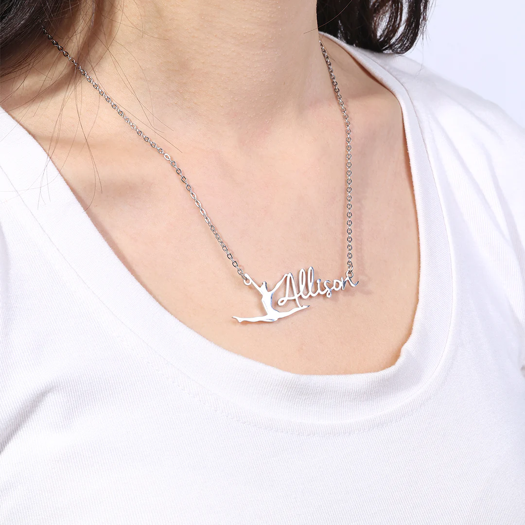 Custom Gymnast Name Pendant