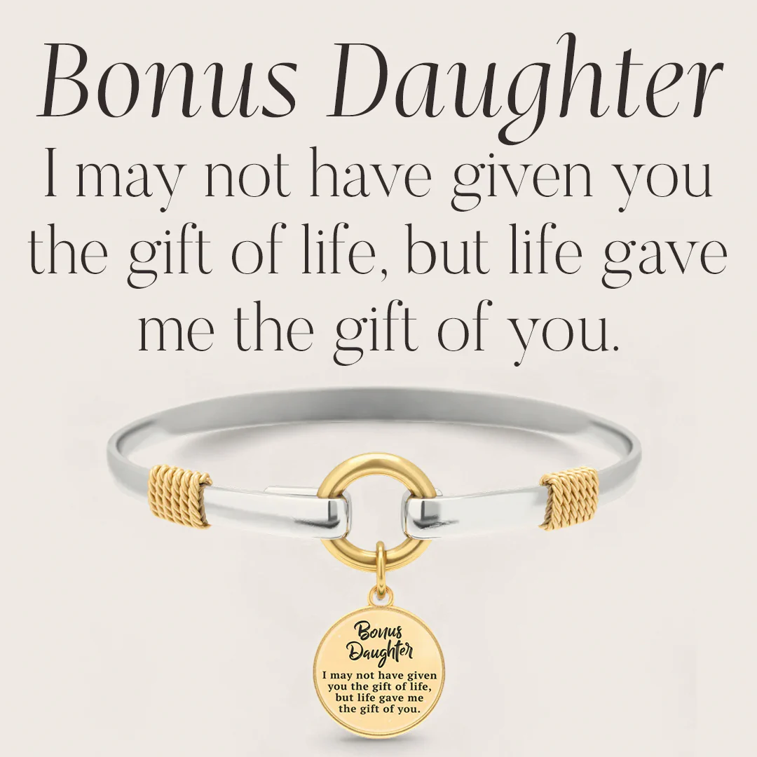 Bonus Daughter - Two-Tone Custom Charm Bracelet