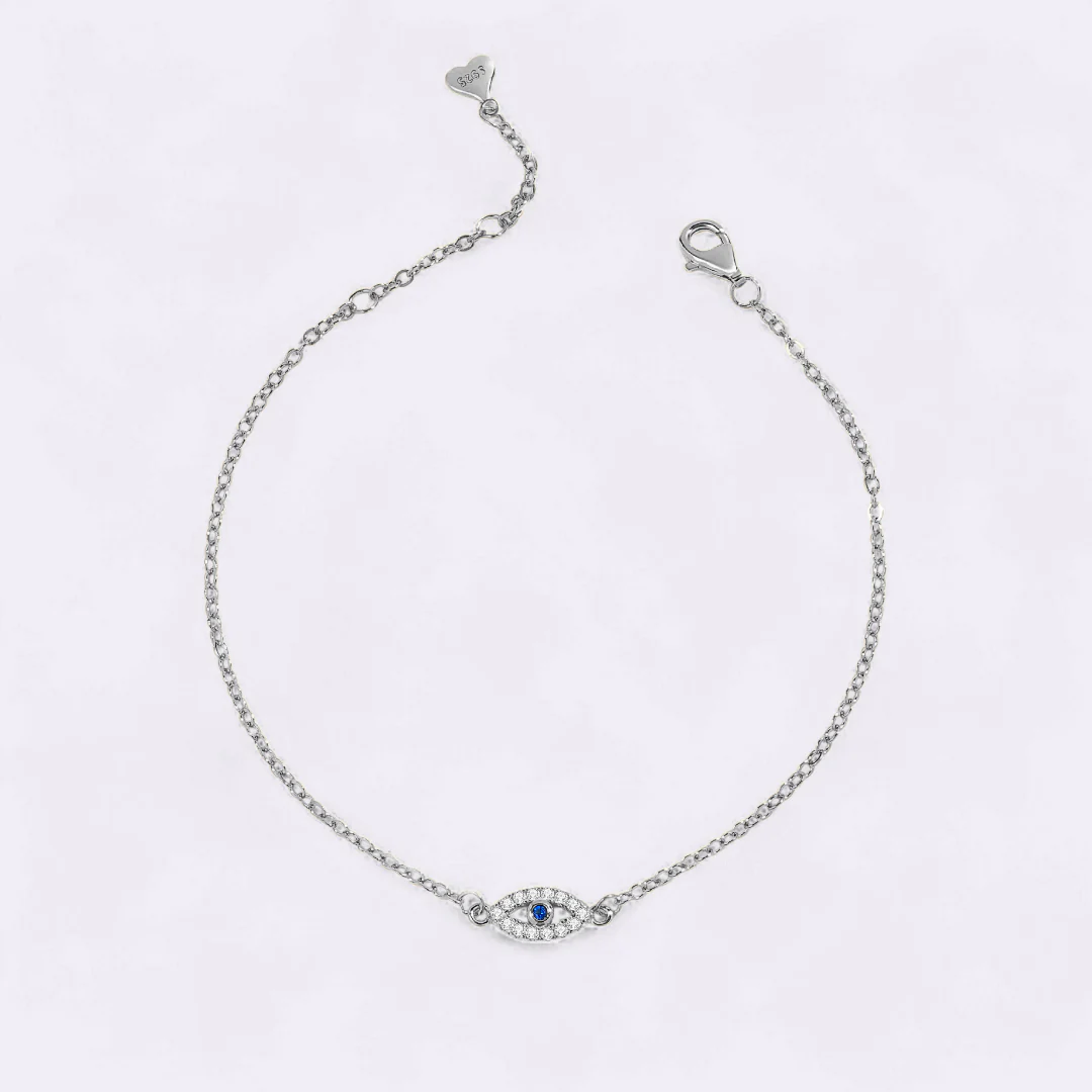 Dainty Evil Eye Charm Bracelet