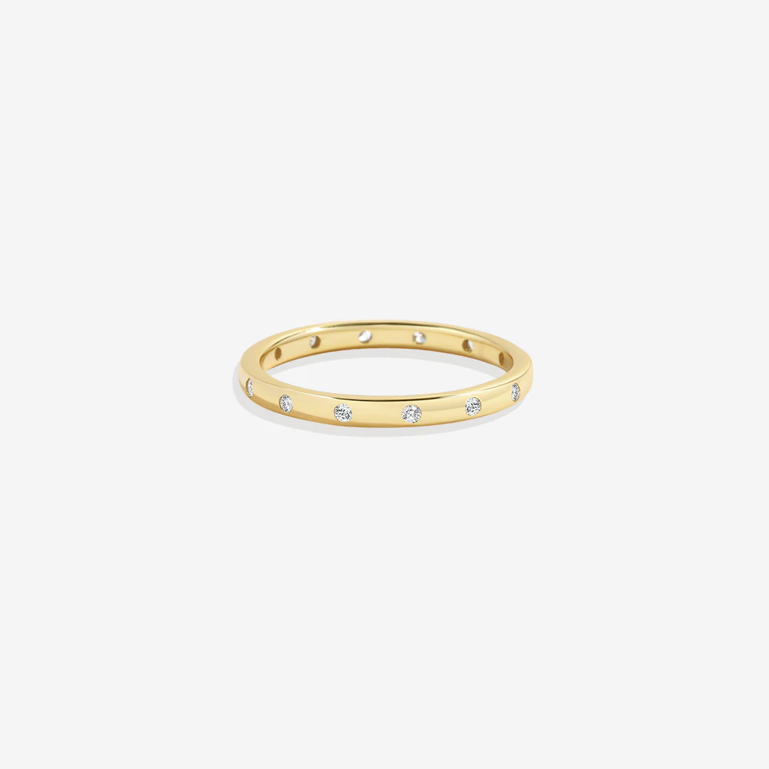 Bezel-Set Tiny Stacking Ring