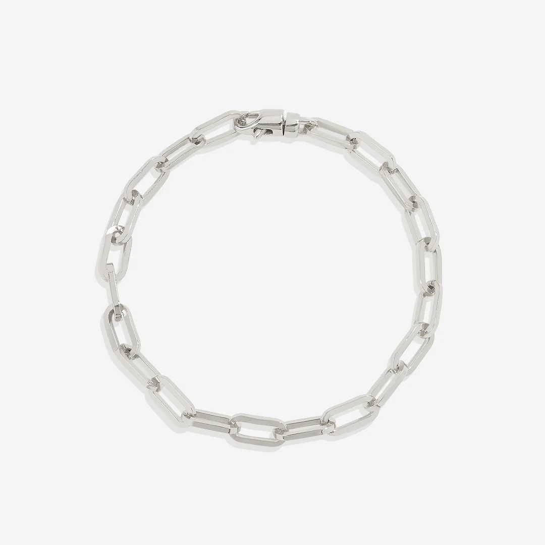 Open Link Paperclip Chain Bracelet