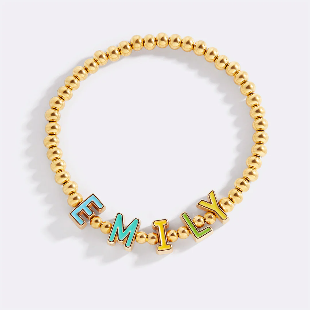 Rainbow Candy Letter Bracelet