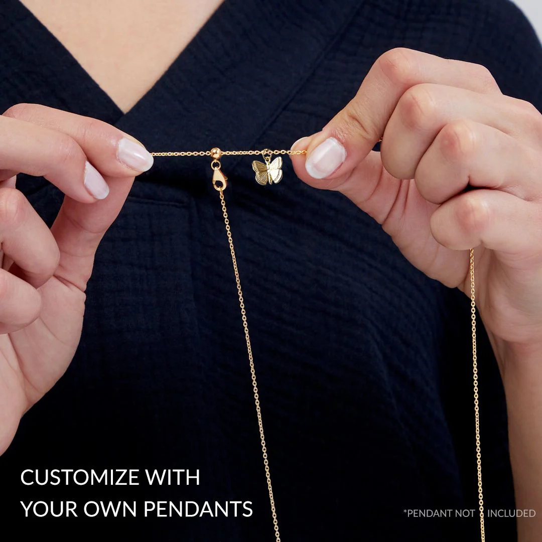 Italian Milano Sterling Silver Adjustable Chain Necklace