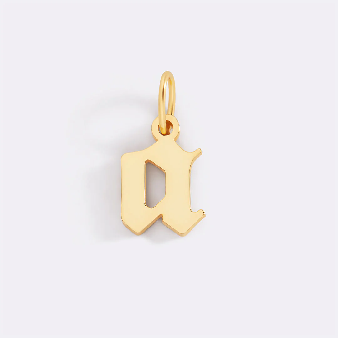 Old English Letter Charm