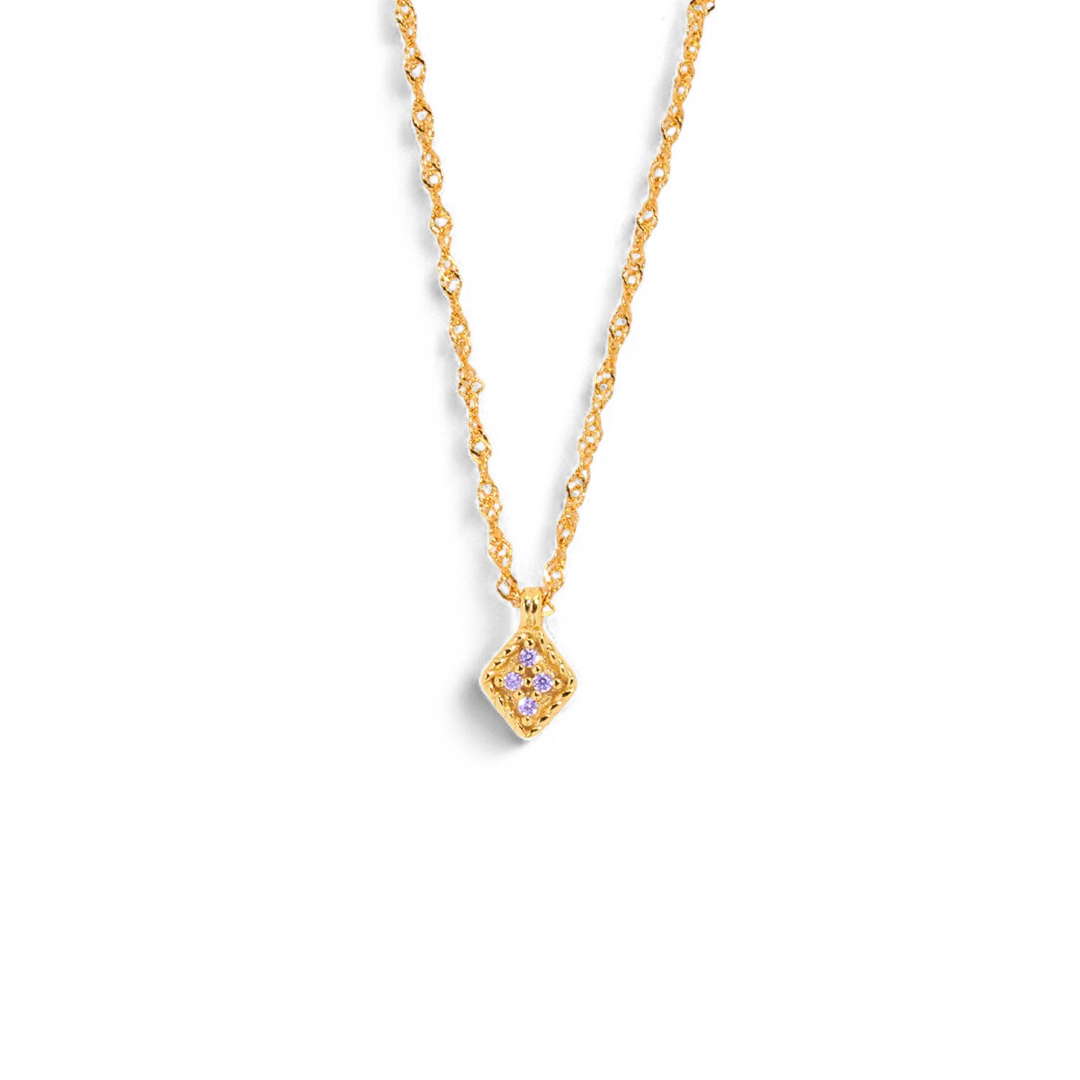 Dainty Birthstone Kite Necklace