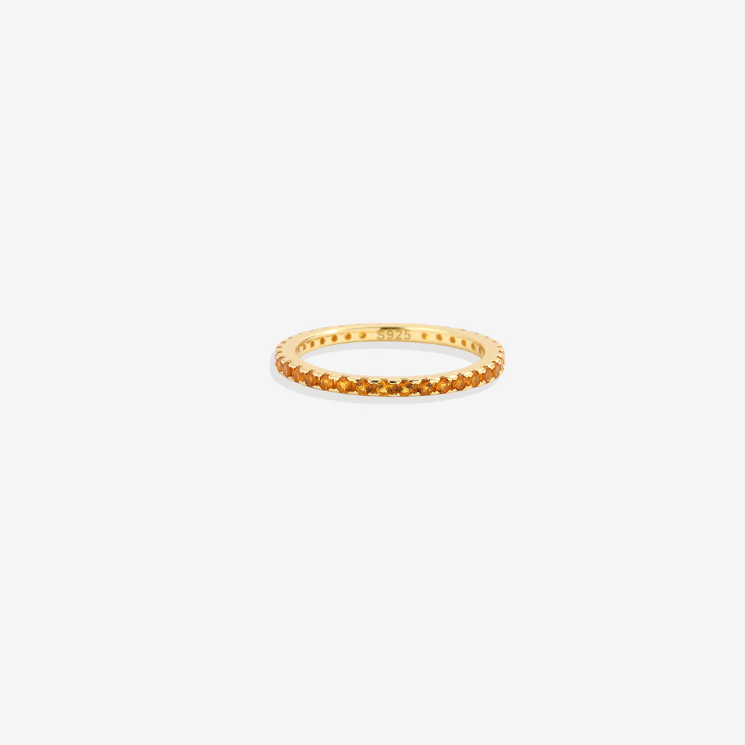 November Birthstone Eternity Stacking Ring