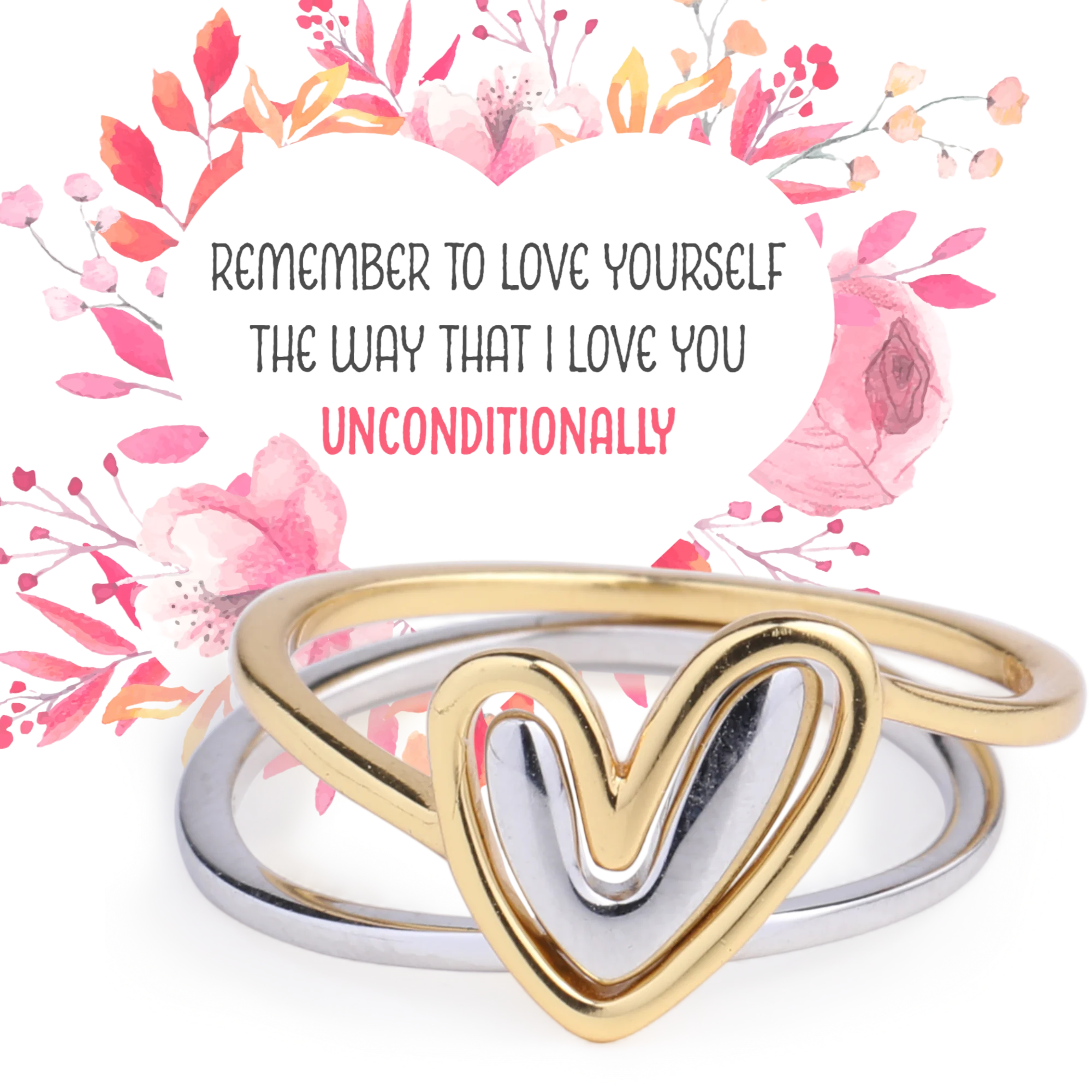 Self Love Layered Heart Ring