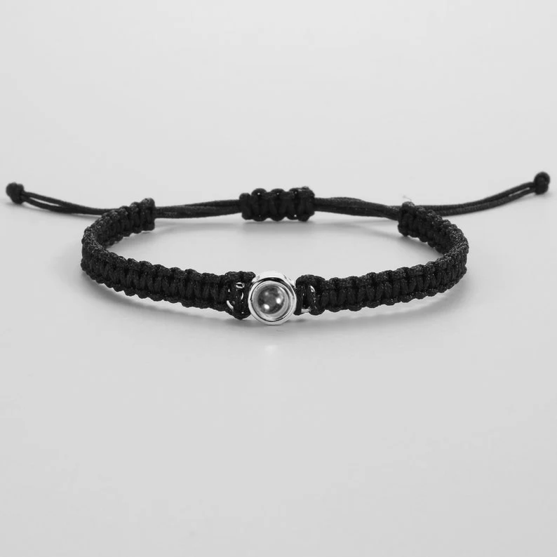 Personalized Braided Photo Bracelet